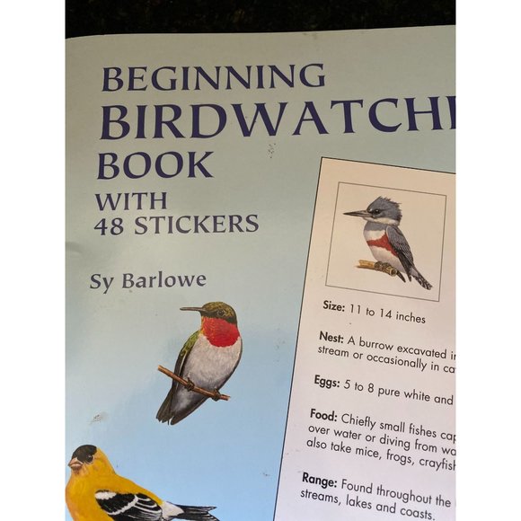 Beginning BirdWatchers Book With Stickers, Sy Barlowe - Picture 2 of 6